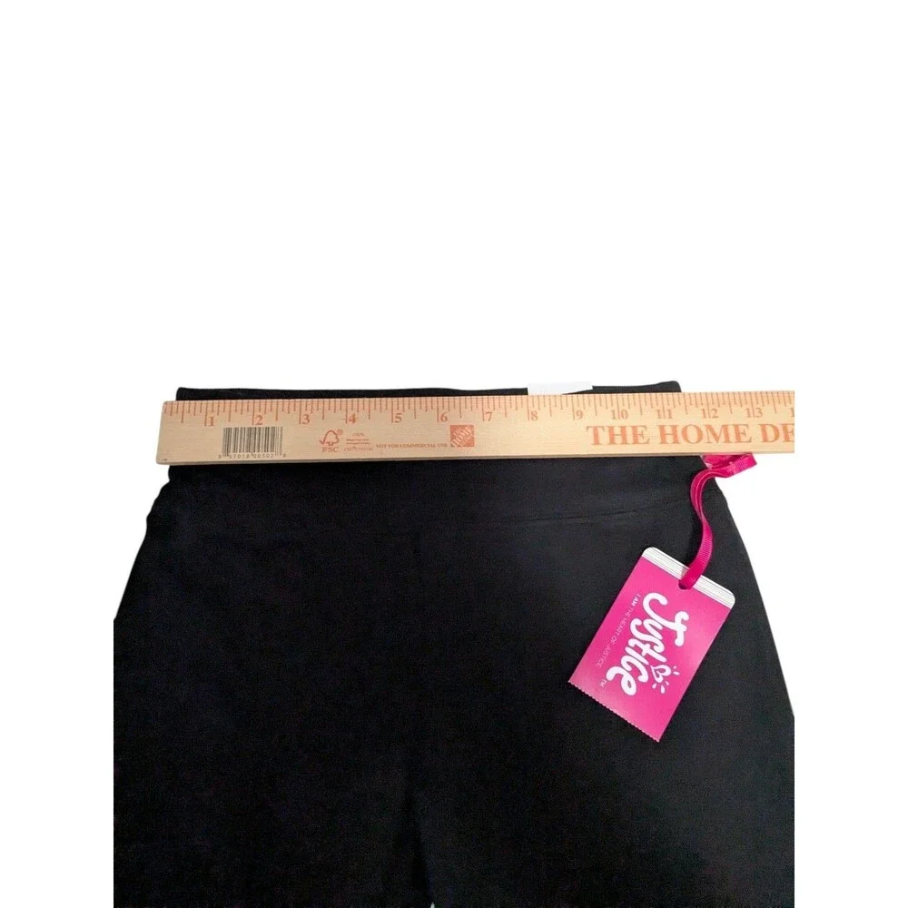 Justice Medium(10) Solid Black Leggings NWT